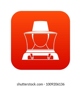 Beekeeper icon digital red for any design isolated on white vector illustration