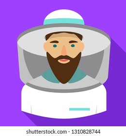 Beekeeper icon. Flat illustration of beekeeper vector icon for web design