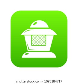 Beekeeper icon green vector isolated on white background