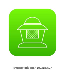 Beekeeper icon green vector isolated on white background