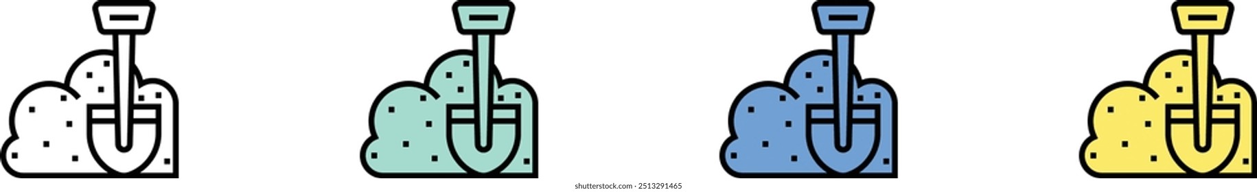 beekeeper icon. Outline, Green, Blue and Yellow Style Design Isolated On White Background
