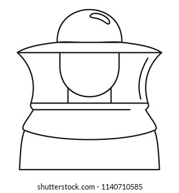 Beekeeper icon. Outline illustration of beekeeper vector icon for web design isolated on white background