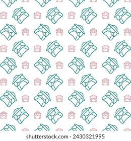 Beekeeper icon repeated stylish trendy pattern beautiful vector illustration background