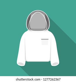 Beekeeper jacket icon. Flat illustration of beekeeper jacket vector icon for web design