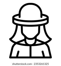 Beekeeper line icon, beekeeping concept, Beekeeper in protection hat sign on white background, Beekeeper man icon in style for and web. Vector graphics.