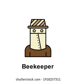 beekeeper outline icon. Element of labor day illustration icon. Signs and symbols can be used for web, logo, mobile app, UI, UX
