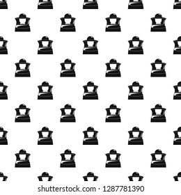 Beekeeper pattern seamless vector repeat geometric for any web design