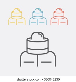 Beekeeper suit. Line icon.