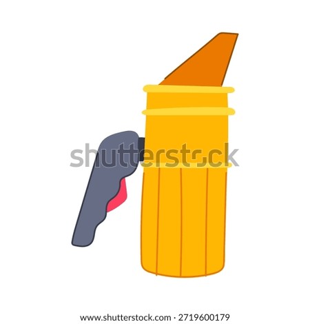Beekeeping essential tool, a hand held smoker helping apiarists calm bees during hive inspection and honey harvesting, ensuring safety and efficiency in the apiary