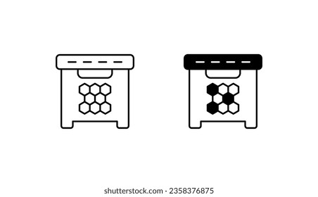 Beekeeping icon design with white background stock illustration