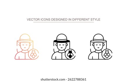 Imkerei-Symbol-Design mit weißem Hintergrund - Stockgrafik