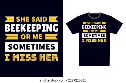 Beekeeping T Shirt Design Template Vector
