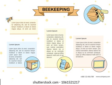 Beekeeping template design.Vector illustration.