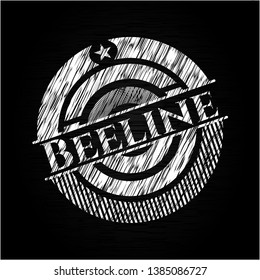 Beeline on blackboard. Vector Illustration. Detailed.