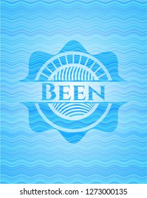 Been water wave concept style badge.