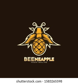 Beeneapple Logo modern design illustration 