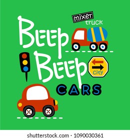 Beep Beep Cars Design, Vector Illustration