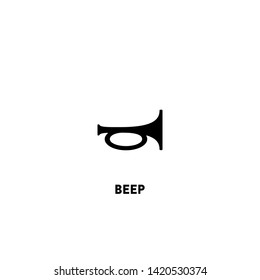 Beep Icon Vector. Beep Sign On White Background. Beep Icon For Web And App