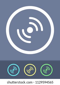Beeper - Circle Glyph Icons. A simple vector icon.