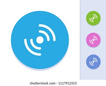 Beeper - Round Glyph Buttons. A simple vector icon.