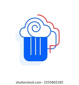 Beer, alcohol food icon. Restaurant line editable sign.  Public catering related icon. Menu category. Vector illustration in modern thin line style.