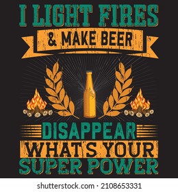 Beer Alcohol Related Slogan Hand Drawn Tee Print Design For T Shirt Print with Illustration Vector Graphic