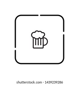 Beer, alcohol symbol vector icon