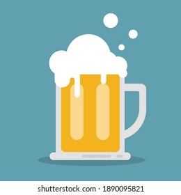 Beer or alcoholic beverages. Drink illustrations.