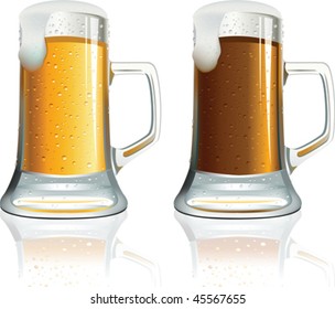 Beer. All elements and textures are individual objects. Vector illustration scale to any size.