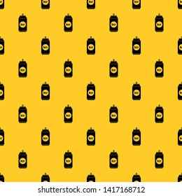 Beer in aluminum cans pattern seamless vector repeat geometric yellow for any design
