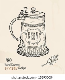 beer, antique cup