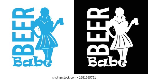 Illustration zur Vektorillustration von Bier-Babe