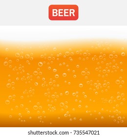 beer background brewing. Beer texture with bubbles and foam