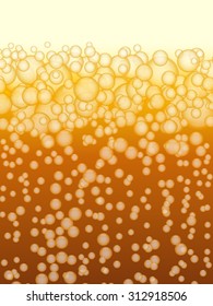 Beer background with bubbles. Dark. Eps 10