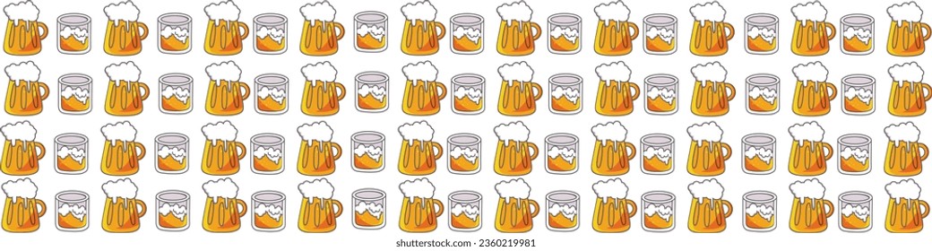 Beer background design, beer clipart vector, beer vector,  beer glasses and mugs clipart design