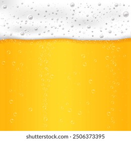 beer background with foam and bubbles