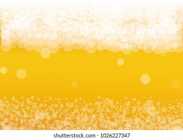 Beer background with realistic bubbles. 