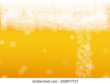 Beer background with realistic bubbles. 