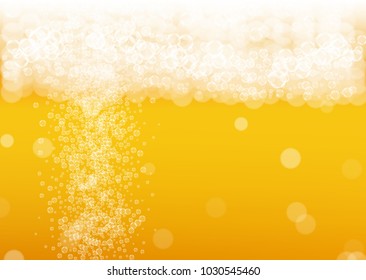 Beer background with realistic bubbles. 