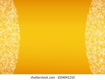 Beer background with realistic bubbles. 