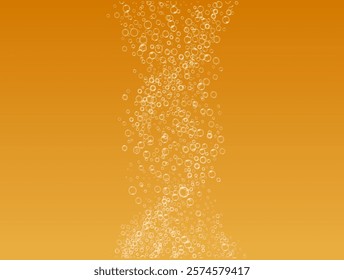 Beer background with realistic bubbles. Yellow drink, lemonade, soda, beer background with bubbles Vector illustration.