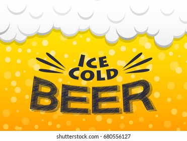 Beer background with text - banner. Vector.