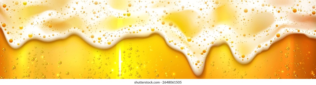 Beer background vector realistic border image