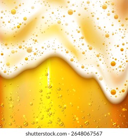 Beer background vector realistic border image