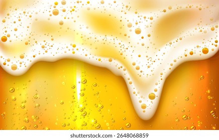 Beer background vector realistic border image