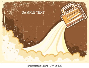  Beer background.Vector grunge Illustration for text