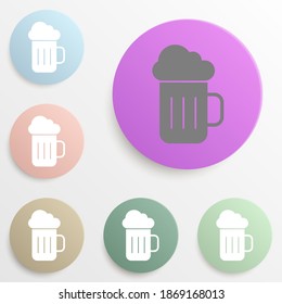Conjunto de colores de la placa de cerveza. Glifo simple, vector plano de iconos web para ui y ux, sitio web o aplicación móvil
