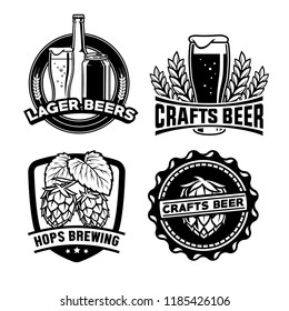 beer badge design set