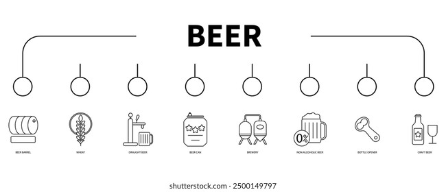 beer banner web icon vector illustration concept