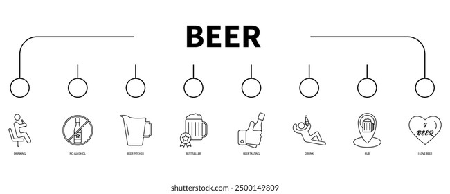 beer banner web icon vector illustration concept